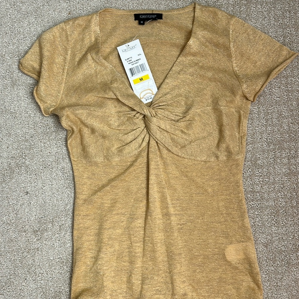 Gold Karen Kane Top